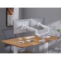 Miniatura 8 de 17 -35  Heavy-Duty Dual Monitor Desk Mount Bracket  White