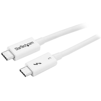 Miniatura 1 de Cable 0,5m Thunderbolt 3 USB-C Blanco Compatible DisplayPort