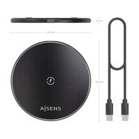 Miniatura 5 de CARGADOR AISENS INALAMBRICO USB-C 15W PARA MOVIL NEGRO