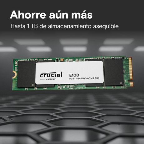 Crucial E100 SSD 2 TB M.2 PCIe 4.0 NVMe - Imagen 4 de 6 Crucial E100 SSD 2 TB M.2 PCIe 4.0 NVMe - Imagen 4 de 6