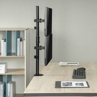 Miniatura 6 de AISENS Soporte de mesa eco giratorio e inclinable para 2 Monitor TV 9kg de 17 32  Negro