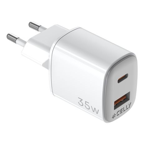 CARGADOR GAN 1USB 1USBC 35W WH - Imagen 2 de 4 CARGADOR GAN 1USB 1USBC 35W WH - Imagen 2 de 4