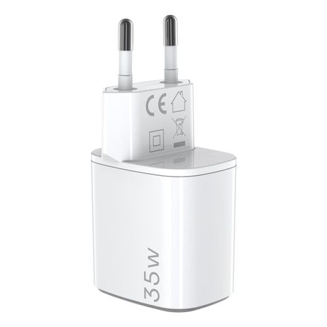 CARGADOR GAN 1USB 1USBC 35W WH - Imagen 3 de 4 CARGADOR GAN 1USB 1USBC 35W WH - Imagen 3 de 4
