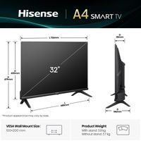 Miniatura 3 de Televisor HISENSE 32"  32A4Q DLED HD