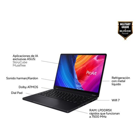 PORTATIL ASUS PROART PX13 OLED HN7306WI-LX014W. RYZEN AI 9 HX 370. 32GB. 1TB SSD. NVIDIA RTX 4070 .13.3" 3K. W11 - Imagen 3 de 16 PORTATIL ASUS PROART PX13 OLED HN7306WI-LX014W. RYZEN AI 9 HX 370. 32GB. 1TB SSD. NVIDIA RTX 4070 .13.3" 3K. W11 - Imagen 3 de 16