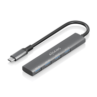 Miniatura 1 de HUB AISENS USB 3.1 USB-C USB-C/M-4XTIPO A/H GRIS 15CM