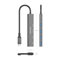 Miniatura 5 de HUB AISENS USB 3.1 USB-C USB-C/M-4XTIPO A/H GRIS 15CM