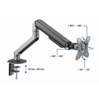Miniatura 15 de BRAZO AJUSTABLE GEMBIRD PARA MONITOR EN ESCRITORIO GRIS ESPACIAL