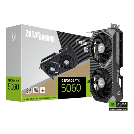 Tarjeta Gráfica ZOTACGeForce RTX 5060 GDDR7 8GB Negro - Imagen 1 de 9 Tarjeta Gráfica ZOTACGeForce RTX 5060 GDDR7 8GB Negro - Imagen 1 de 9