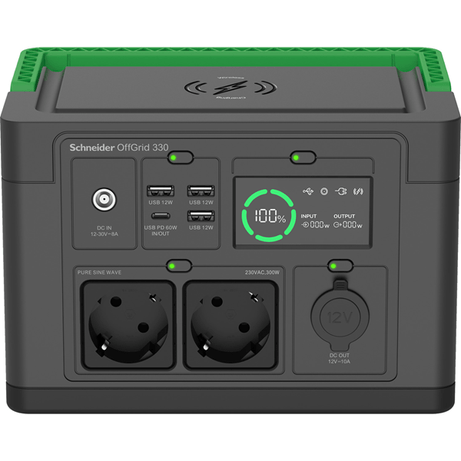 SCHNEIDER OFFGRID PORTABLE POWER STATION 330, 332WH LITHIUM-ION, 2 SCHUKO, SINEWAVE - Imagen 1 de 5 SCHNEIDER OFFGRID PORTABLE POWER STATION 330, 332WH LITHIUM-ION, 2 SCHUKO, SINEWAVE - Imagen 1 de 5