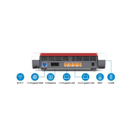 Fritz!Box 4690 Router WiFi7 1x10G WAN 1x10G 3x2,5G - Imagen 3 de 6 Fritz!Box 4690 Router WiFi7 1x10G WAN 1x10G 3x2,5G - Imagen 3 de 6