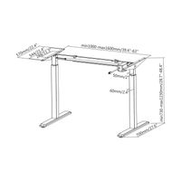 Miniatura 8 de AISENS Bastidor De Escritorio Motorizado  Altura Ajustable Con Panel De Control  80kg  Negro