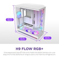 Miniatura 3 de NZXT H9 H9 Flow RGB+ RGB Blanco