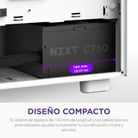 Miniatura 9 de Fuente Alimentación 750W NZXT  C750 Bronze 80 PLUS Bronze Non-Modular Negro
