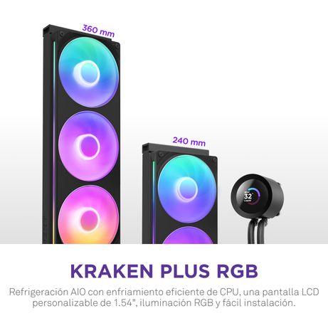 NZXT Kraken Kraken Plus RGB 240 Negro - Imagen 3 de 11 NZXT Kraken Kraken Plus RGB 240 Negro - Imagen 3 de 11