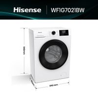 Miniatura 3 de LAVADORA CARGA FRONTAL HISENSE WF1G7021BW 7 KG 1200 RPM B BLANCO
