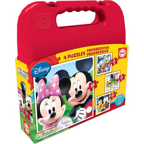MALETA PUZZLES PROGRESIVOS MICKEY MOUSE 12-16-20-25 DE 3-6 ANOS E | Tu ...
