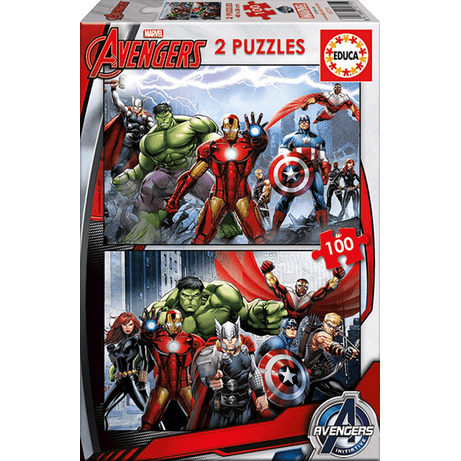 PUZZLE 2x100 AVENGERS DE 6-8 ANOS EDUCA BORRAS 15771 - Imagen 1 de 2 PUZZLE 2x100 AVENGERS DE 6-8 ANOS EDUCA BORRAS 15771 - Imagen 1 de 2