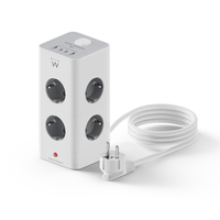 Miniatura 1 de Ewent EW3864 Regleta 8 Tomas SHUCKO +2USB-A+2USB-C