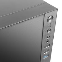 Miniatura 4 de TACENS  ACX Caja Mini Torre Micro ATX Frontal Aluminio Pulido Ventilador 12cm USB 3.0 Negro  Negro