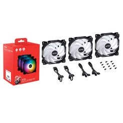 VENTILADOR CAJA XPG VENTO 120MM NEGRO RGB X3