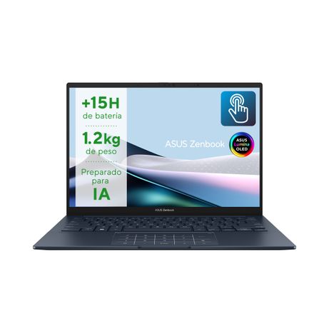 PORTATIL ASUS ZENBOOK 14 OLED UX3405MA-PZ080W. 14" WQXGA+ 120HZ. INTEL CORE ULTRA 7 155H. ARC GRAPHICS. 16GB RAM. 512GB SSD. W11 HOME. AZUL - Imagen 2 de 8 PORTATIL ASUS ZENBOOK 14 OLED UX3405MA-PZ080W. 14" WQXGA+ 120HZ. INTEL CORE ULTRA 7 155H. ARC GRAPHICS. 16GB RAM. 512GB SSD. W11 HOME. AZUL - Imagen 2 de 8