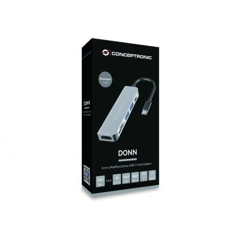 ADAPTADOR USB-C 6EN1 CONCEPTRONIC DONN02 HDMI USB-C USB 3.0 LECTOR SD - Imagen 4 de 13 ADAPTADOR USB-C 6EN1 CONCEPTRONIC DONN02 HDMI USB-C USB 3.0 LECTOR SD - Imagen 4 de 13