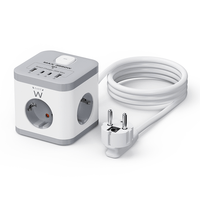 Miniatura 1 de Ewent EW3863 Regleta 3 Tomas SHUCKO+2USB-A+2USB-C