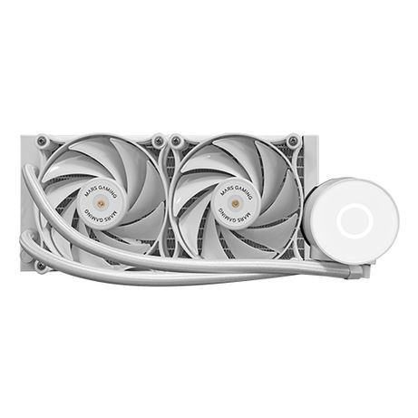 SISTEMA DE REFRIGERACION LIQUIDA PROFESIONAL MARS GAMING MLPRO240W BLANCO 2x120mm FDB COBRE INTEL AM - Imagen 2 de 4 SISTEMA DE REFRIGERACION LIQUIDA PROFESIONAL MARS GAMING MLPRO240W BLANCO 2x120mm FDB COBRE INTEL AM - Imagen 2 de 4