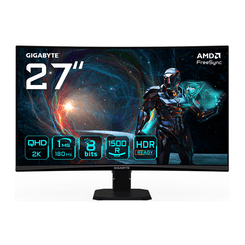 MONITOR GIGABYTE GS27QCA 27" Monitor Curvo para Gaming QHD - 2560 x 1440, 180Hz, 1ms, 250 cd/m², Fre