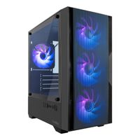 Miniatura 3 de COOLBOX  COOLBOX GAMING CAJA MATX GM220 FUSION NEGRA MESH USB-C 3.2 GEN1 SIN FTE+ 4 VENT. ARGB RGB Negro