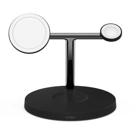 BASE DE CARGA POWERHOUSE BELKIN WIZ017VFBK APPLE WATCH, iPHONE MAGSAFE 15W & AIRPODS COLOR NEGRO - Imagen 8 de 10 BASE DE CARGA POWERHOUSE BELKIN WIZ017VFBK APPLE WATCH, iPHONE MAGSAFE 15W & AIRPODS COLOR NEGRO - Imagen 8 de 10