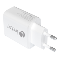 Miniatura 1 de LEOTEC CARGADOR 30W GaN 1 USB C PD+1 USB A blanco(compatible con Apple y Samsung)