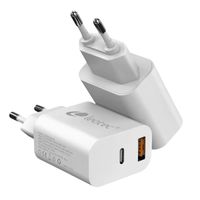 Miniatura 4 de LEOTEC CARGADOR 30W GaN 1 USB C PD+1 USB A blanco(compatible con Apple y Samsung)