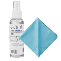 Miniatura 1 de KIT DE LIMPIEZA DE PANTALLAS EWENT EW5668 100ML C/PAÑO DE MICROFIBRA 20X20CM
