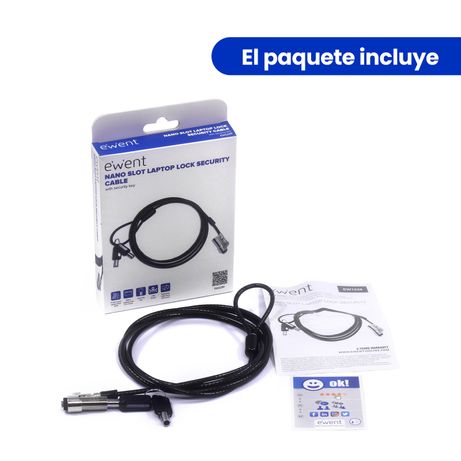 EWENT Cable Seguridad Nano con Llave - Imagen 4 de 7 EWENT Cable Seguridad Nano con Llave - Imagen 4 de 7
