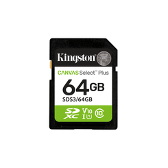 KINGSTON 64GB SDXC CANVAS SELECT PLUS GEN3 100MB/S C10 UHS-I U1 V10 KINGSTON 64GB SDXC CANVAS SELECT PLUS GEN3 100MB/S C10 UHS-I U1 V10