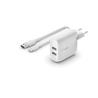 Miniatura 5 de Dual USB-A Wall Charger w/1M PVC A-C 24W