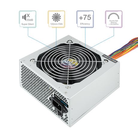 Fuente Alimentación 500W TOOQ TQAPOLO-500SP No Non-Modular Silver - Imagen 3 de 8 Fuente Alimentación 500W TOOQ TQAPOLO-500SP No Non-Modular Silver - Imagen 3 de 8