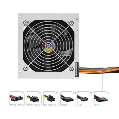 Fuente Alimentación 500W TOOQ TQAPOLO-500SP No Non-Modular Silver - Imagen 4 de 8 Fuente Alimentación 500W TOOQ TQAPOLO-500SP No Non-Modular Silver - Imagen 4 de 8