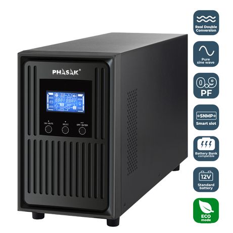 Phasak Conqueror Pro sistema de alimentaci n ininterrumpida UPS Doble conversi n en l nea 1 kVA 900 W - Imagen 5 de 9 Phasak Conqueror Pro sistema de alimentaci n ininterrumpida UPS Doble conversi n en l nea 1 kVA 900 W - Imagen 5 de 9