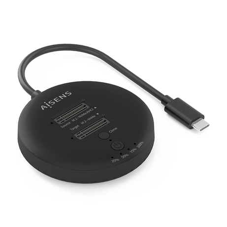 AISENS Estacion De Docking De Doble Bahia NVME a USB 3 2 Gen2x2 Clone Negro - Imagen 1 de 9 AISENS Estacion De Docking De Doble Bahia NVME a USB 3 2 Gen2x2 Clone Negro - Imagen 1 de 9