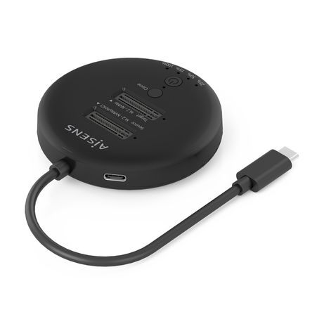AISENS Estacion De Docking De Doble Bahia NVME a USB 3 2 Gen2x2 Clone Negro - Imagen 4 de 9 AISENS Estacion De Docking De Doble Bahia NVME a USB 3 2 Gen2x2 Clone Negro - Imagen 4 de 9