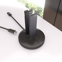 Miniatura 7 de AISENS Estacion De Docking De Doble Bahia NVME a USB 3 2 Gen2x2  Clone  Negro