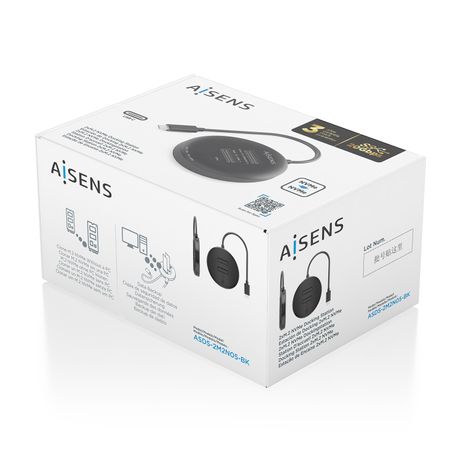 AISENS Estacion De Docking De Doble Bahia NVME a USB 3 2 Gen2x2 Clone Negro - Imagen 9 de 9 AISENS Estacion De Docking De Doble Bahia NVME a USB 3 2 Gen2x2 Clone Negro - Imagen 9 de 9