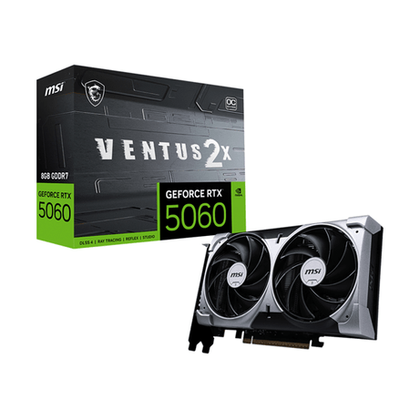 Tarjeta Gráfica MSIGeForce RTX 5060 GDDR7 8GB Silver - Imagen 1 de 6 Tarjeta Gráfica MSIGeForce RTX 5060 GDDR7 8GB Silver - Imagen 1 de 6