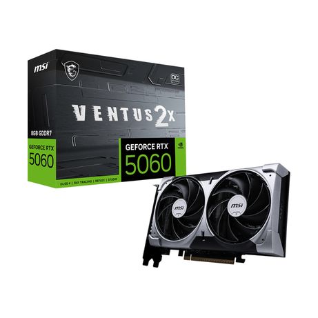 Tarjeta Gráfica MSIGeForce RTX 5060 GDDR7 8GB Silver - Imagen 2 de 6 Tarjeta Gráfica MSIGeForce RTX 5060 GDDR7 8GB Silver - Imagen 2 de 6
