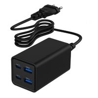 Miniatura 2 de CARGADOR RAPIDO GEMBIRD USB POWERDELIVERY GAN DE 4 PUERTOS 65 W NEGRO