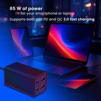 Miniatura 7 de CARGADOR RAPIDO GEMBIRD USB POWERDELIVERY GAN DE 4 PUERTOS 65 W NEGRO