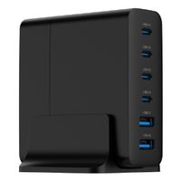 Miniatura 2 de CARGADOR RAPIDO GEMBIRD USB GAN DE 6 PUERTOS 75 W NEGRO